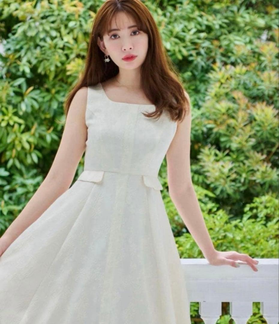 ワンピース herlipto Classic Floral Jacquard Dress S