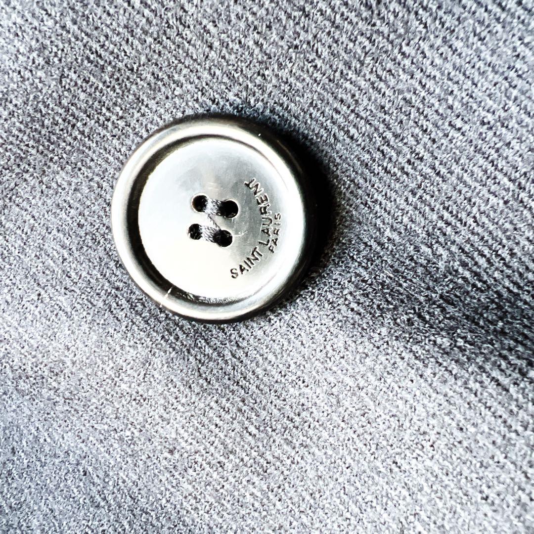 美品　サンローラン パリ カシミアブレンド ロング　トレンチ　コート ブラック