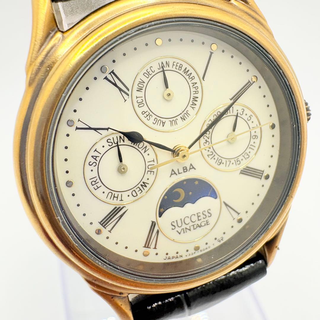 SEIKO ALBA 新品電池 稼働 時計 サン＆ムーン サクセス ヴィンテージ