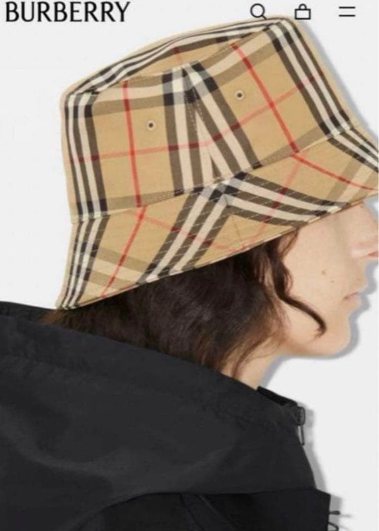バーバリー ノバチェック ハット バケットハット 帽子 Sサイズ