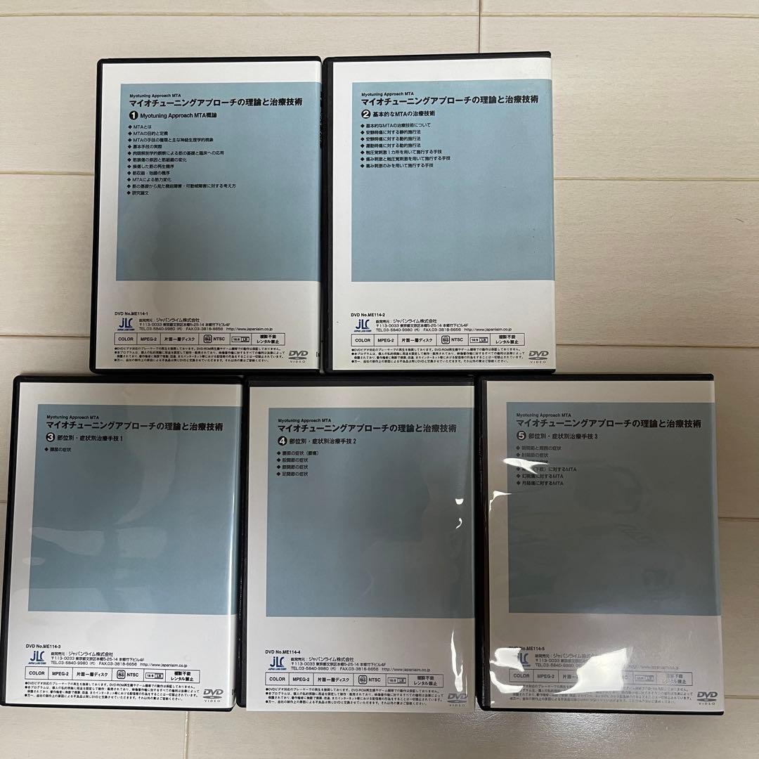 【DVD】マイオチューニングアプローチの理論と治療技術 全5枚
