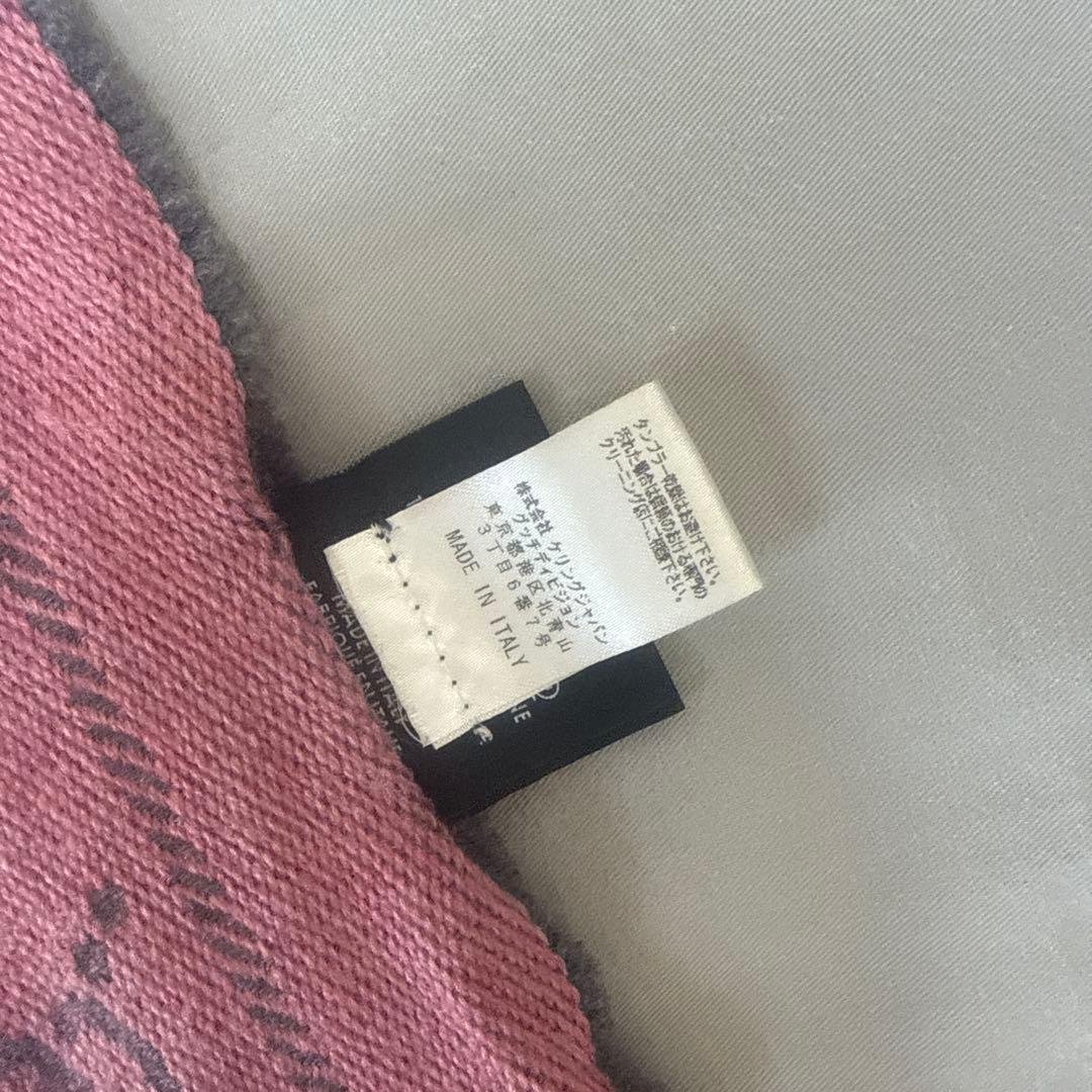 グッチ GGロゴマフラー ピンク/グレー