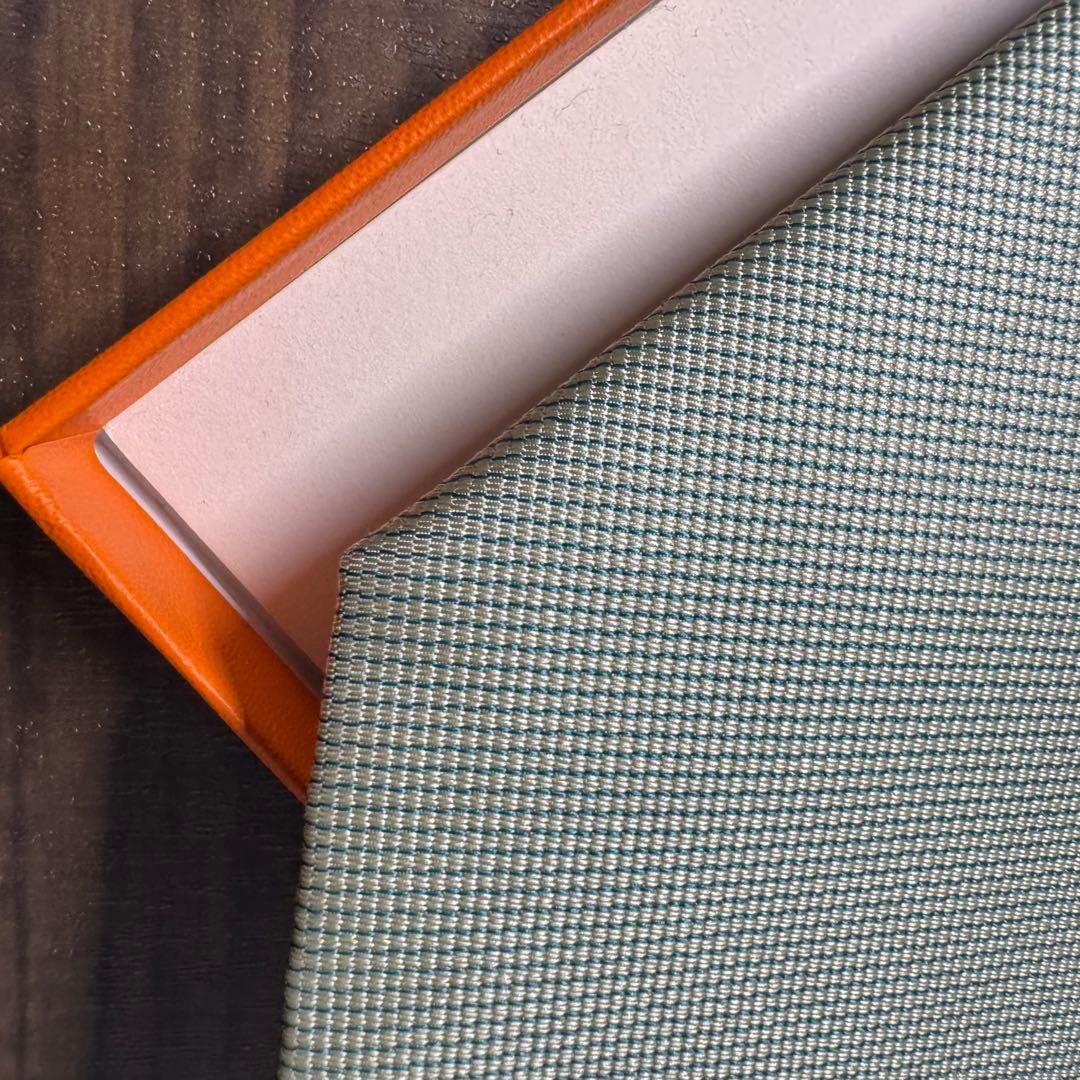 極美品 HERMES エルメス セージグリーン ソリッドタイ ネクタイ シルク