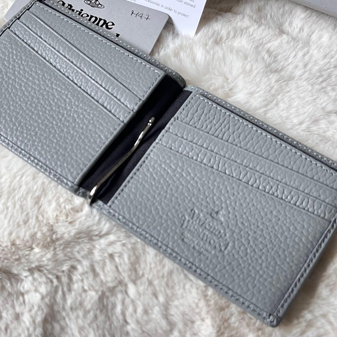 新品◇メンズ ヴィヴィアンウエストウッド 財布 マネークリップ折財布 グレー