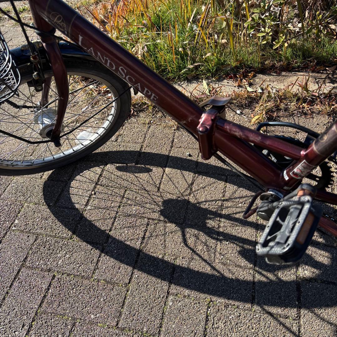 【直接の引き渡し希望】LANDSCAPE 折りたたみ自転車 ダークレッド