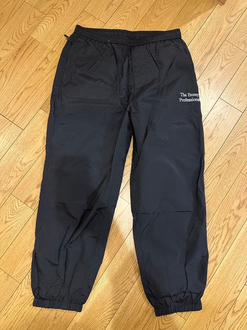 Ennoy エンノイ　黒 ナイロントラックパンツ