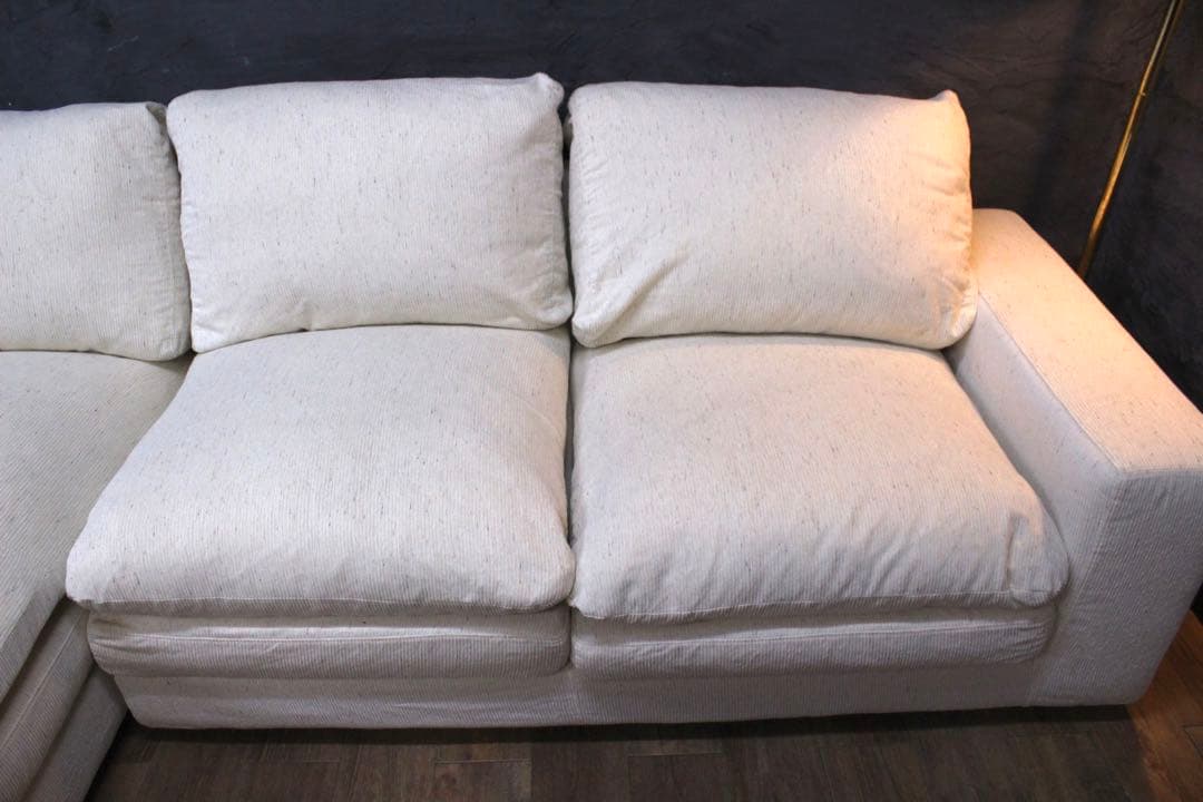 首都圏送無料〜 奇跡の快適性 ACTUSフルフェザー コーナー カウチ ソファ