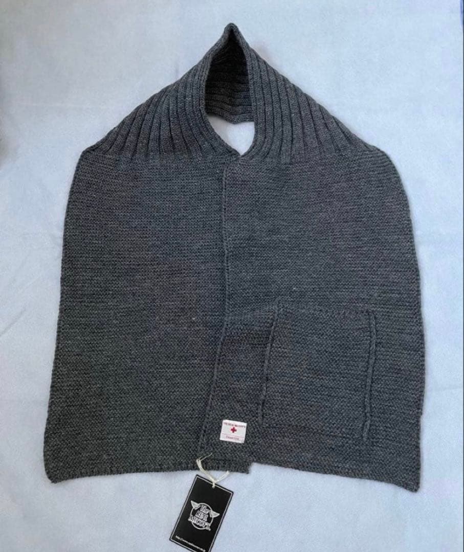 リアルマッコイズ マフラー　グレー　　ウール100%