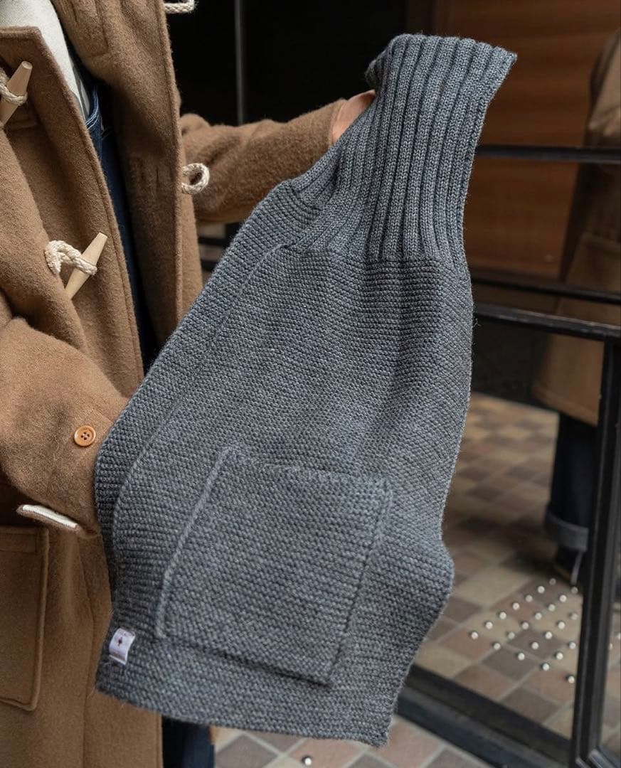 リアルマッコイズ マフラー　グレー　　ウール100%