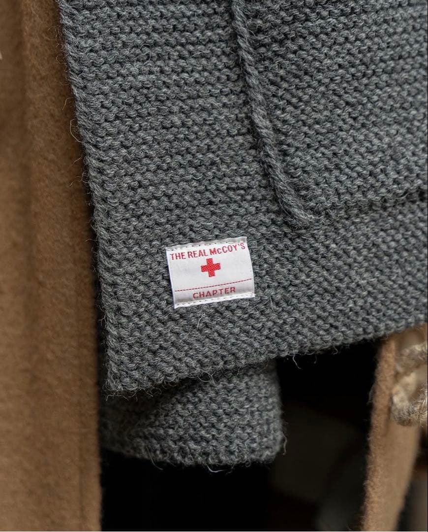 リアルマッコイズ マフラー　グレー　　ウール100%