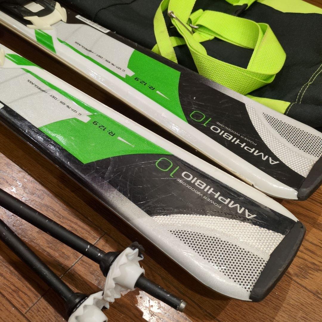 elan AMPHIBIO 10 160cmスキー LEKIストック、カバー付