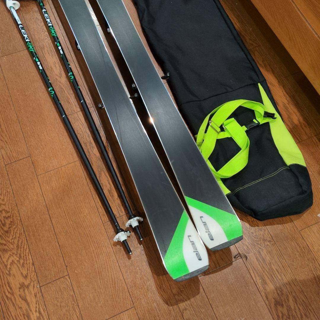elan AMPHIBIO 10 160cmスキー LEKIストック、カバー付