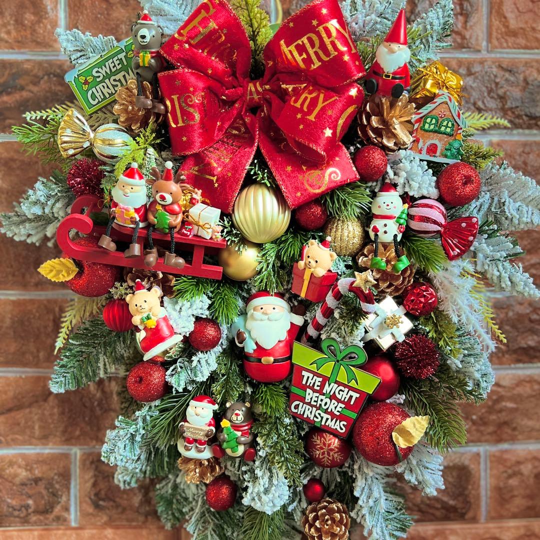 専用 特大 クリスマスリース ハンドメイド 3点 おまとめ