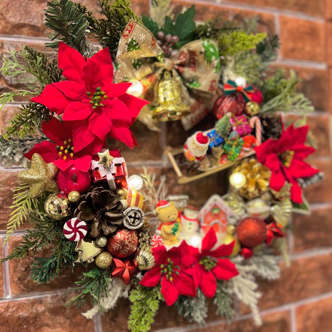 専用 特大 クリスマスリース ハンドメイド 3点 おまとめ