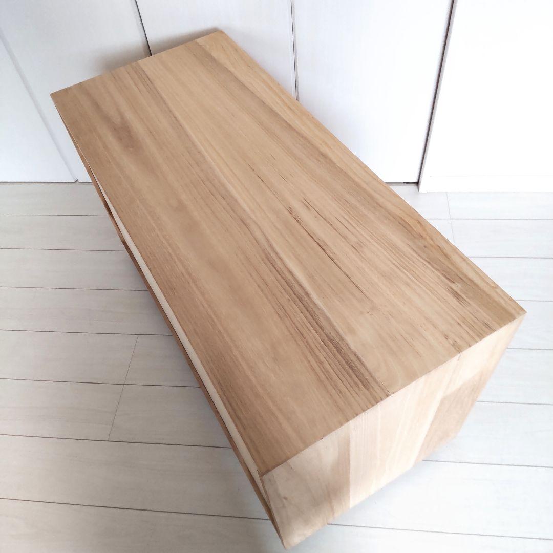 モダン　総桐箪笥　 チェスト　フラット　引出し収納　３段キャビネット　和　レトロ