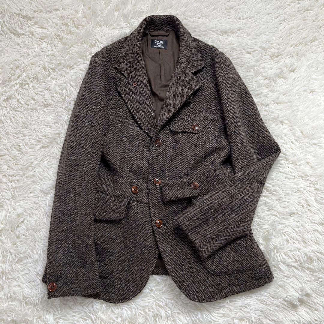 【入手困難】サウンドマン ハリスツイード ノーフォークジャケット くるみボタン