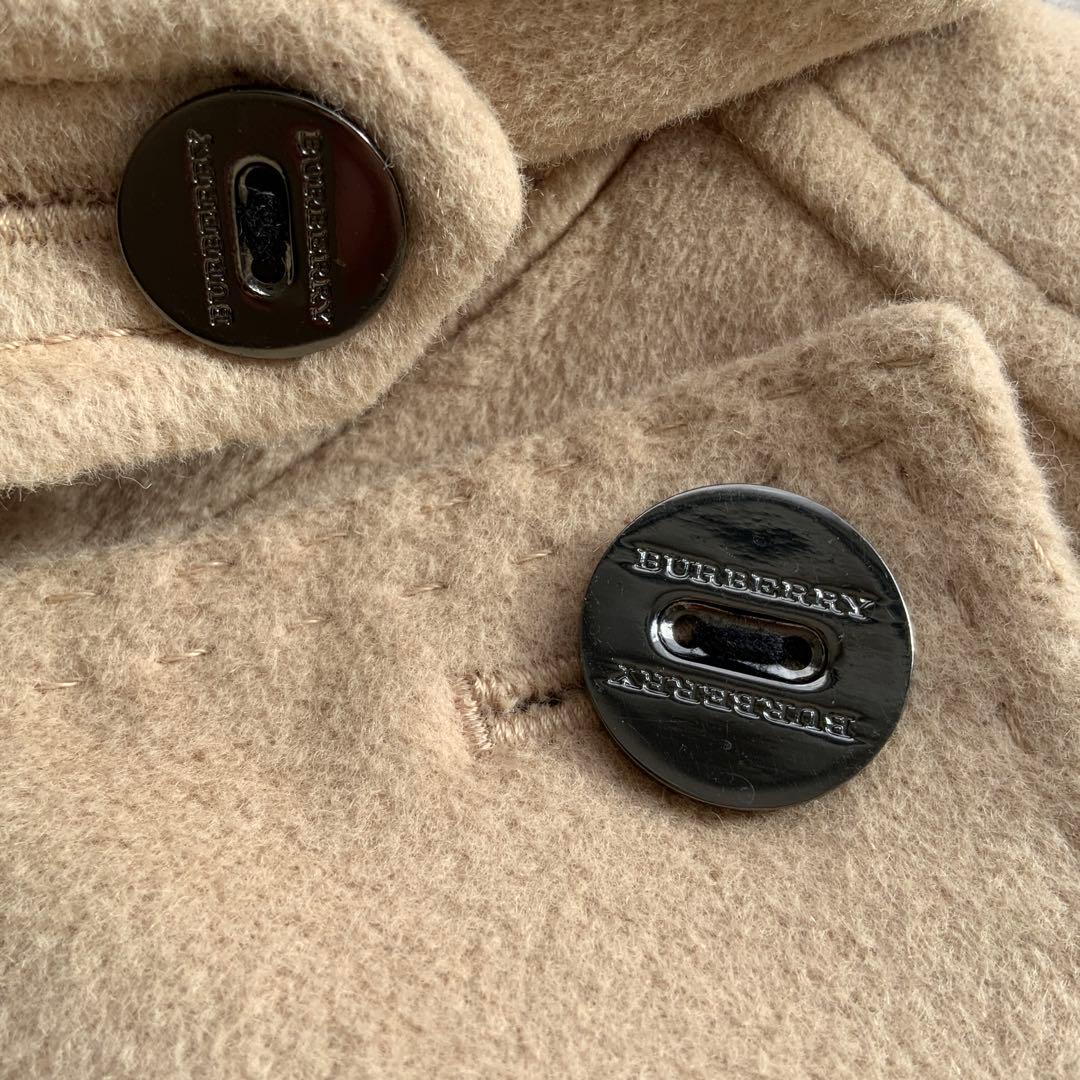 美品　バーバリーロンドン　トレンチ型　アンゴラウールセミロングコート36ベージュ