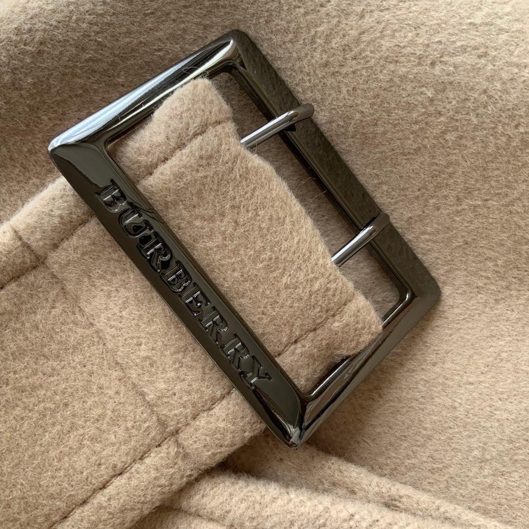 美品　バーバリーロンドン　トレンチ型　アンゴラウールセミロングコート36ベージュ