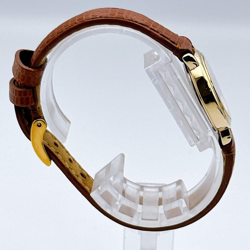 美品 セイコー アベニュー レディース腕時計 クォーツ ゴールド 茶色 動作良好