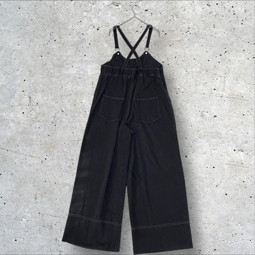 ミカーレミカーレ★ デニムサロペット★ブラック★ゆったり★オーバーオール
