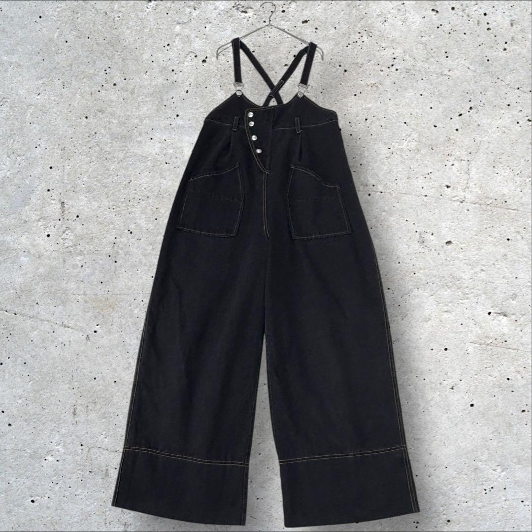 ミカーレミカーレ★ デニムサロペット★ブラック★ゆったり★オーバーオール