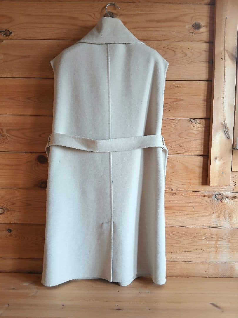 訳あり　HERMES　エルメス幻のジレ　カシミヤ100　ベージュ　ダブルフェイス