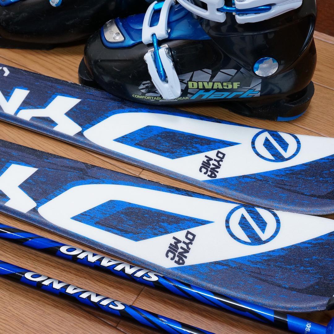 メンテ済 130cm 靴22cm DYNAMIC スキーセット