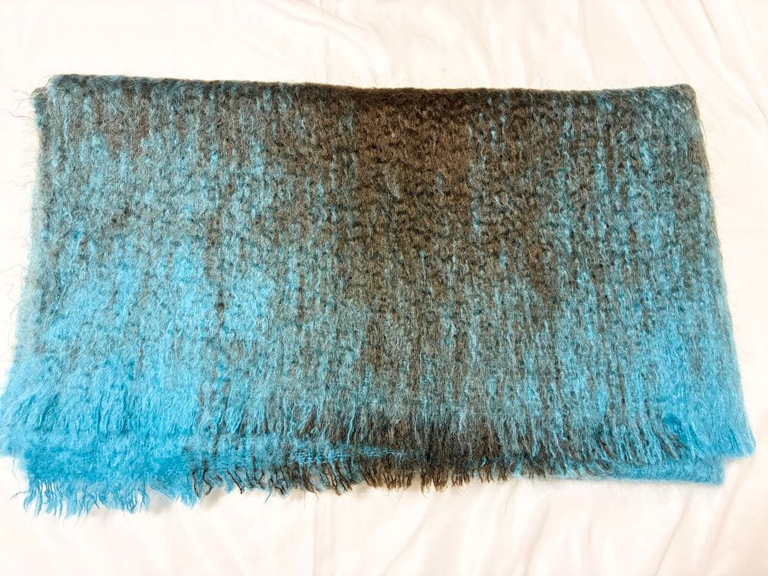 FUMIKA UCHIDA フミカウチダ モヘアストール マフラー ブルー