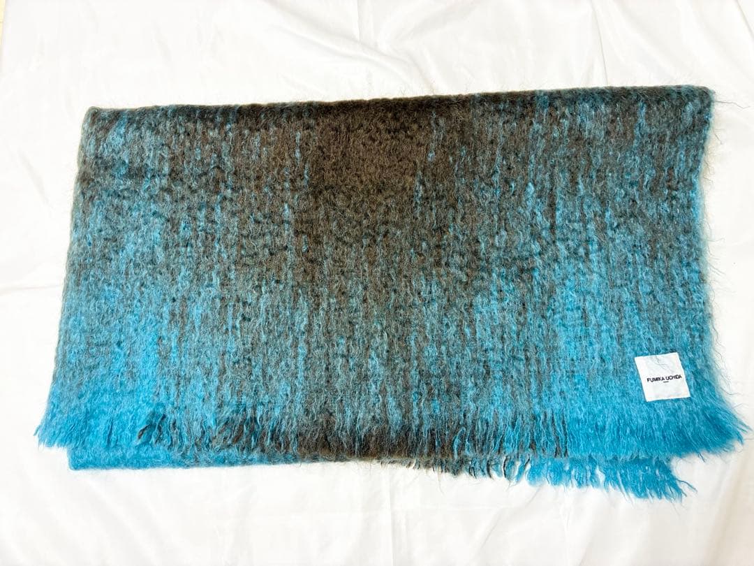FUMIKA UCHIDA フミカウチダ モヘアストール マフラー ブルー