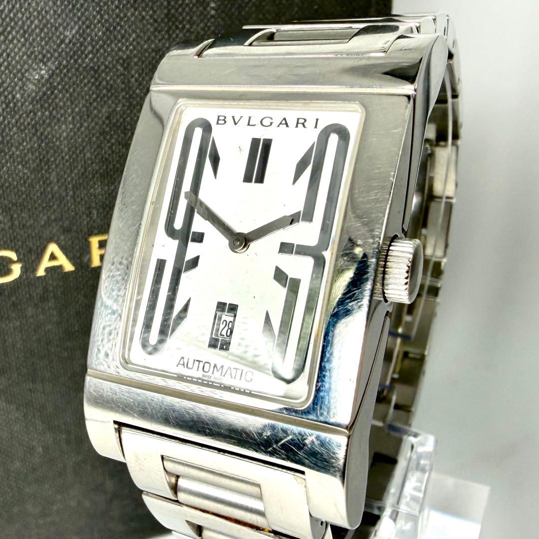 【美品/稼働品】ブルガリ レッタンゴロ 自動巻き デイト 腕時計 RT45S
