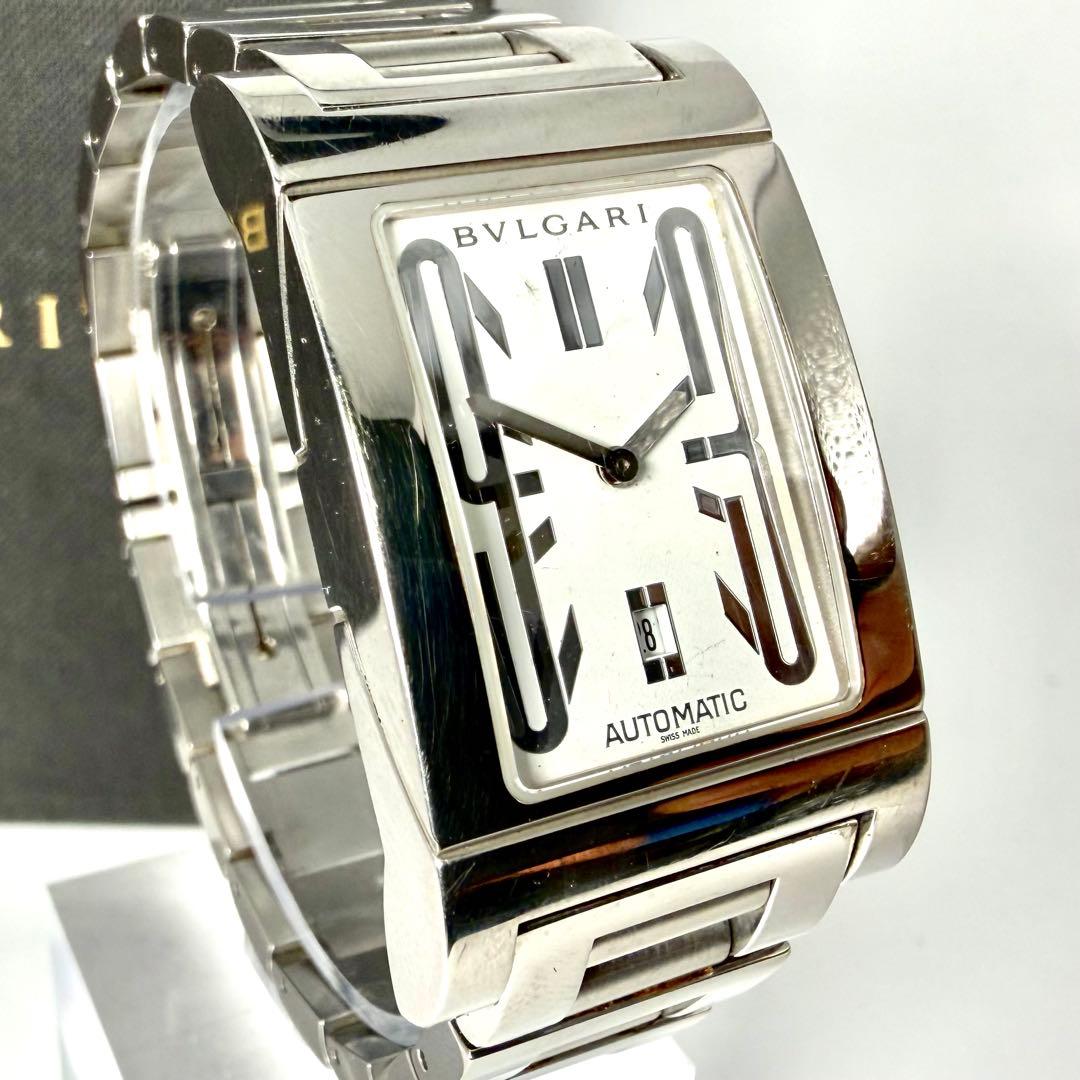 【美品/稼働品】ブルガリ レッタンゴロ 自動巻き デイト 腕時計 RT45S