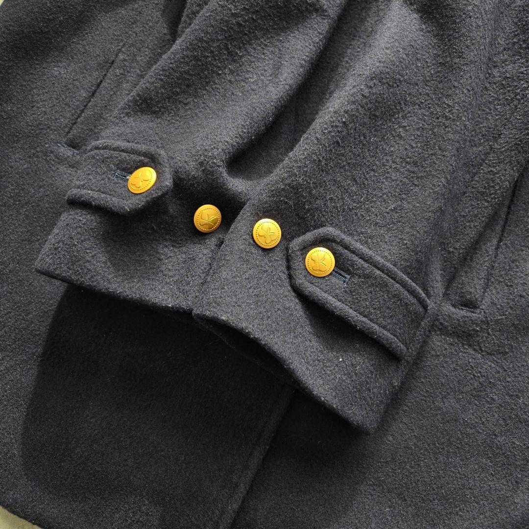 HANAE MORI スクールコート 紺ブレ ダブル　金ボタン ネイビー 日本製