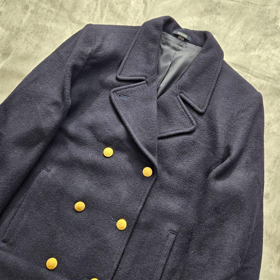 HANAE MORI スクールコート 紺ブレ ダブル　金ボタン ネイビー 日本製