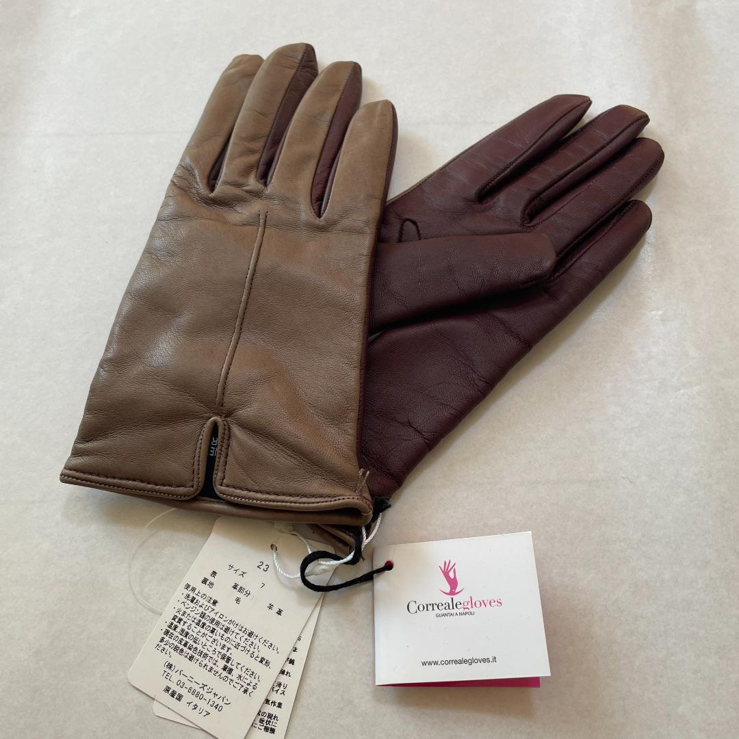 新品 Correaleloves×バーニーズニューヨーク 手袋 7 イタリア製