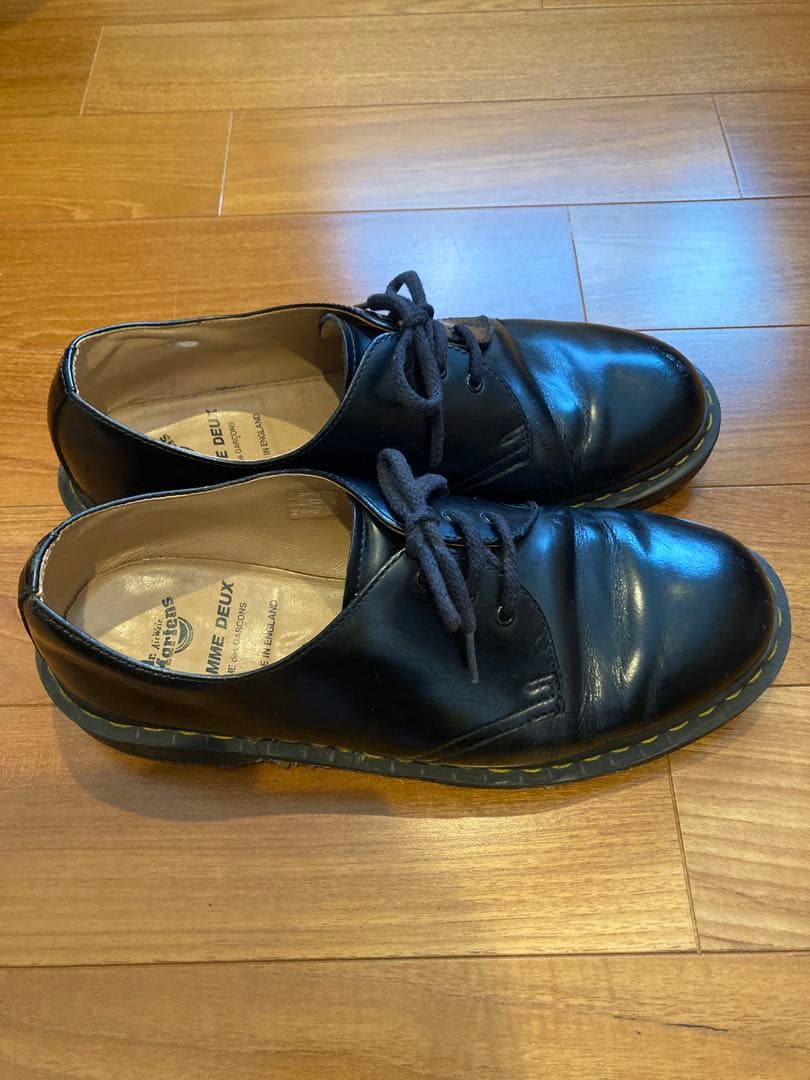 英国製　コムデギャルソン オムドュ　ドクターマーチン　革靴　28cm 黒