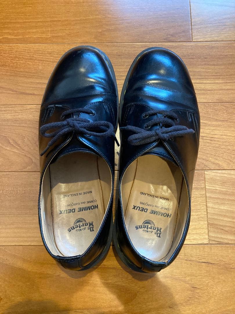 英国製　コムデギャルソン オムドュ　ドクターマーチン　革靴　28cm 黒