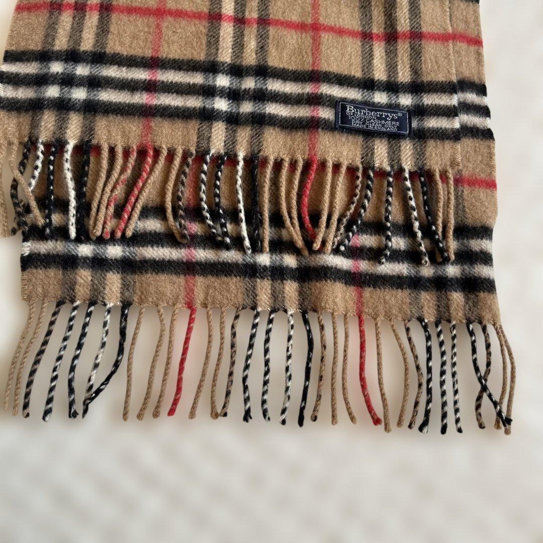 Burberry チェック柄カシミヤマフラー