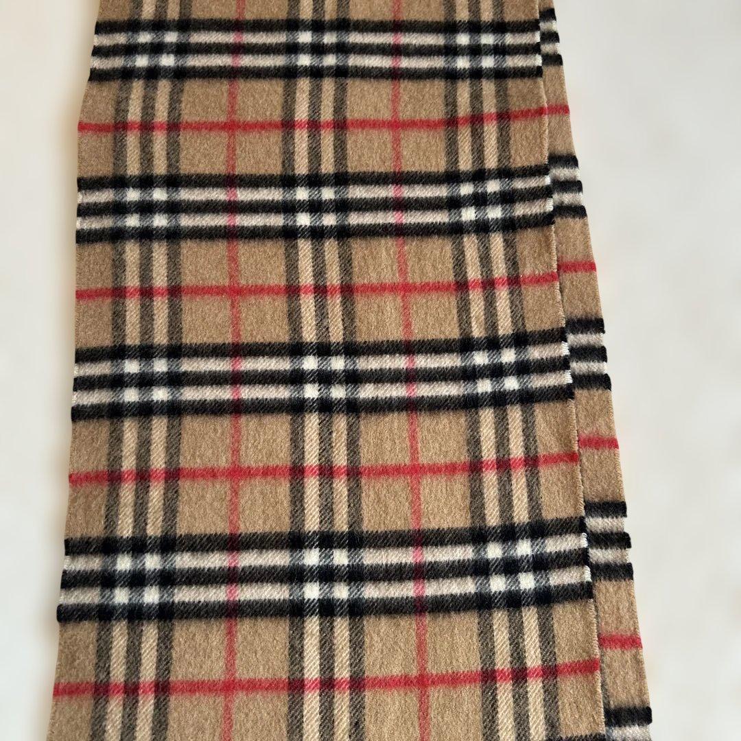 Burberry チェック柄カシミヤマフラー
