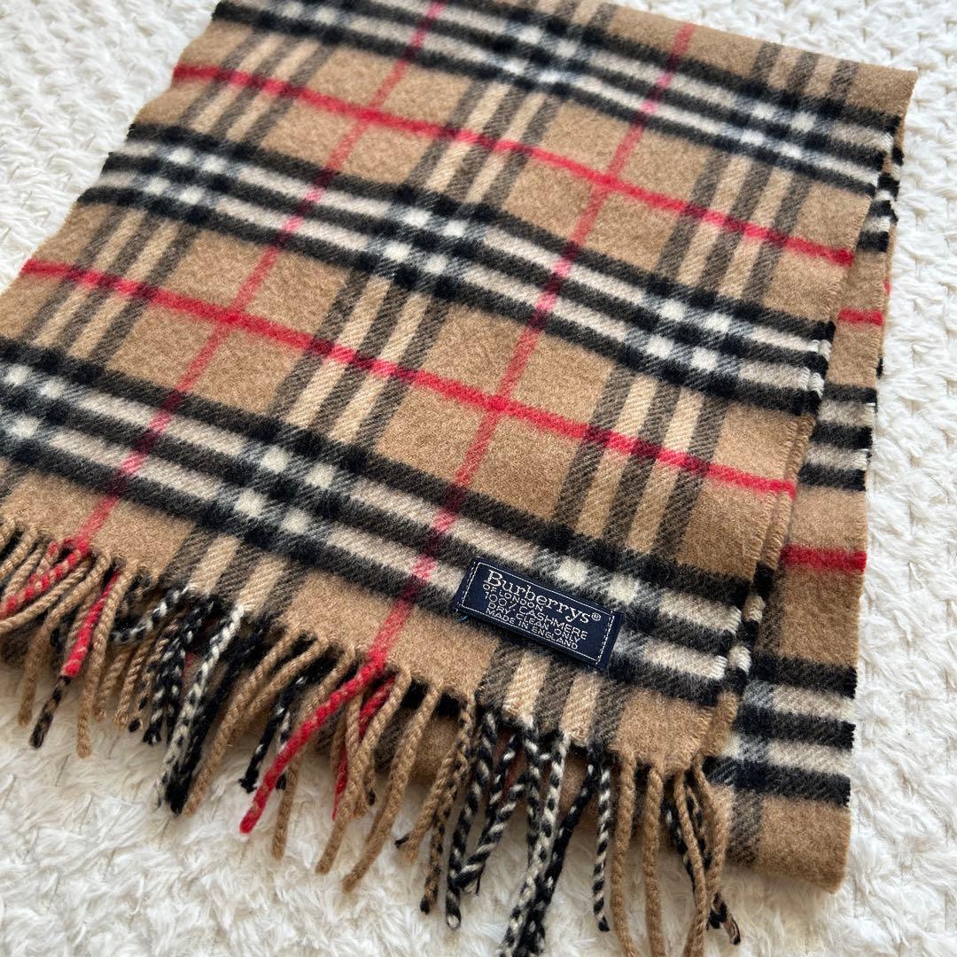 Burberry チェック柄カシミヤマフラー