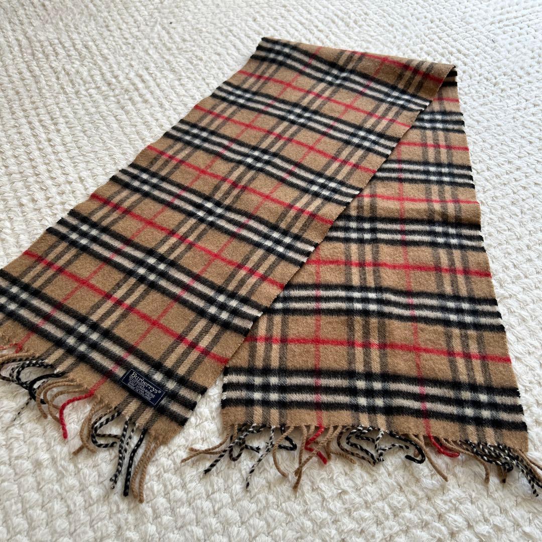 Burberry チェック柄カシミヤマフラー