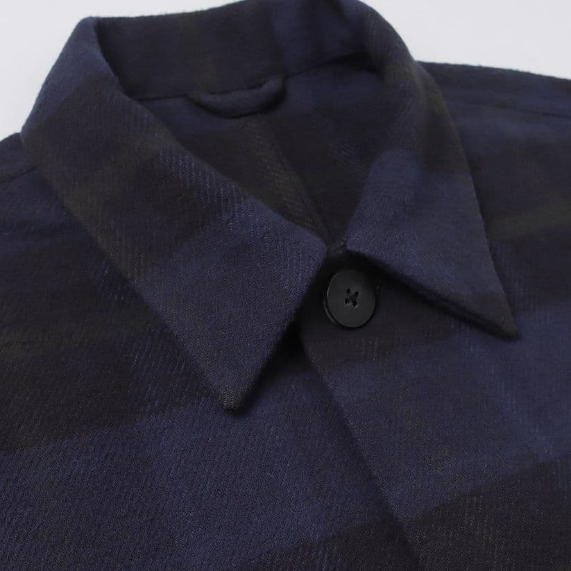 ジャケット・アウター URU COTTON NEL CHECK COVERALL JACKET