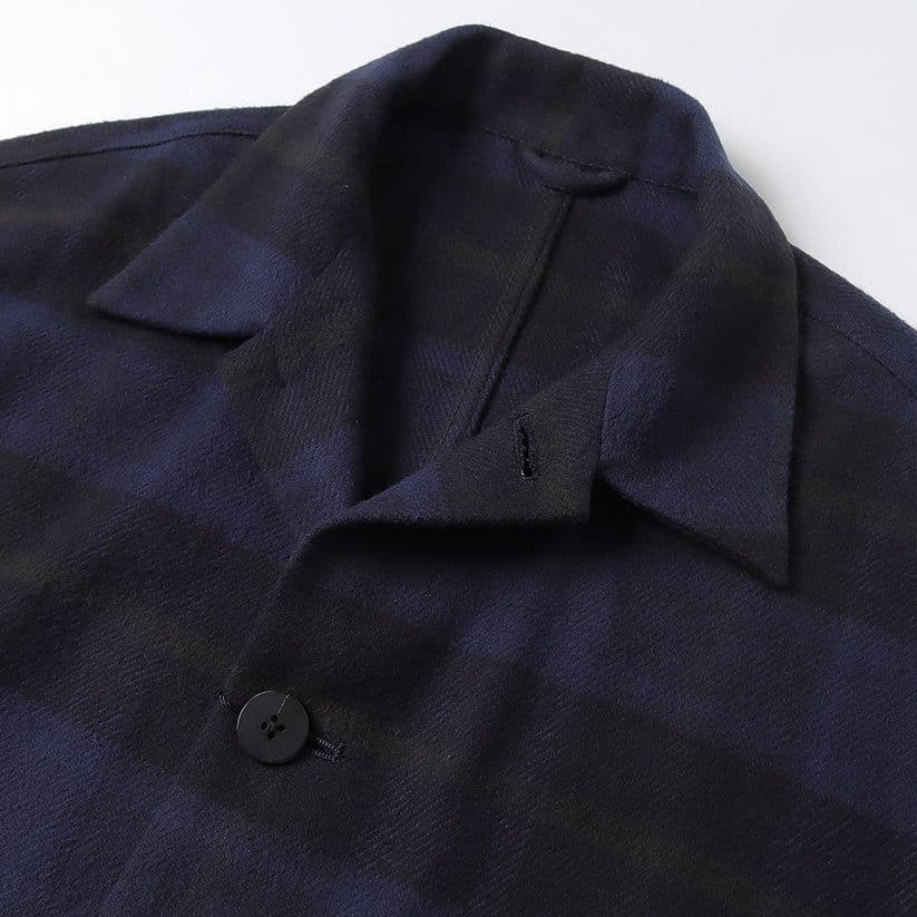 ジャケット・アウター URU COTTON NEL CHECK COVERALL JACKET