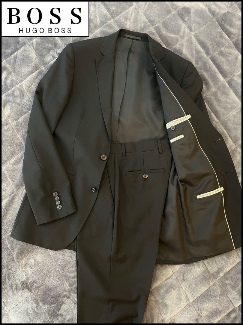試着のみ M HUGO BOSS スーツ ブラック