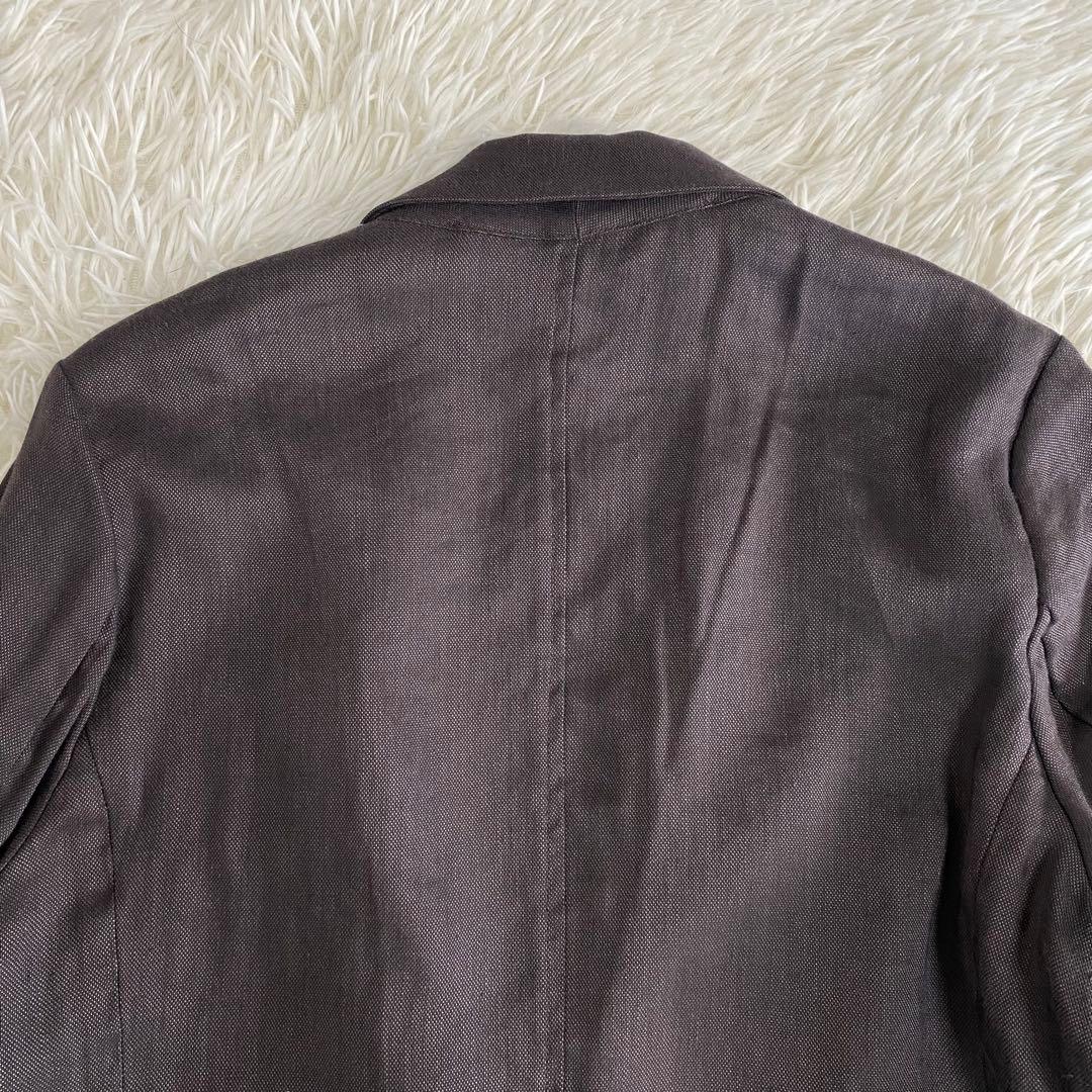 【未使用品】ティッカ　23ss リネンパナマダブルジャケット ブラウン 2
