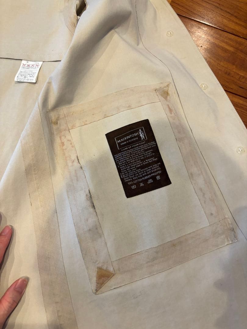 ★マッキントッシュ★アイボリーベージュ スプリングコート　レディース34サイズ