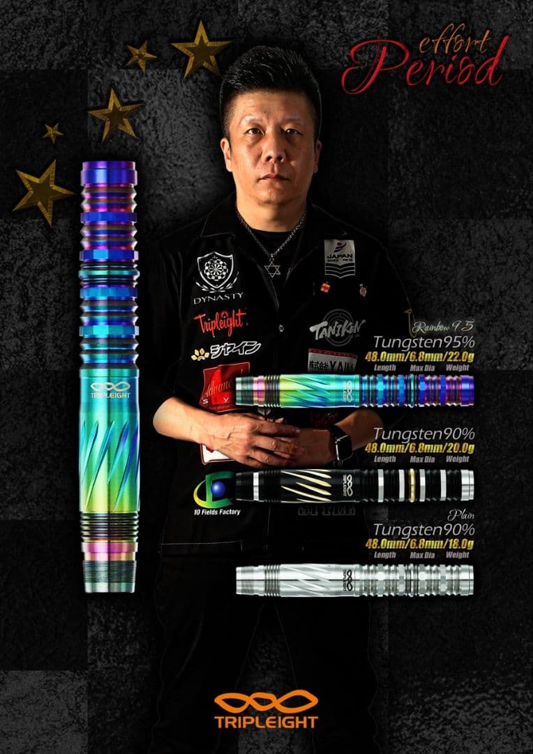 エフォール!ピリオド!レインボー!大和久明彦!極美品!ダーツセット22g