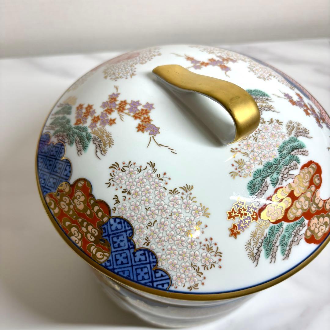 有田焼 其泉窯 染錦春秋紋　三段重