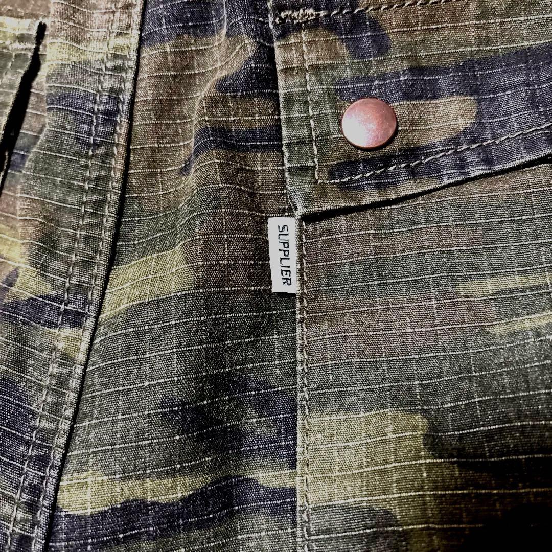 お*ン様 SUPPLIERハーフパンツ　supplier 迷彩 レザー ハーフパ