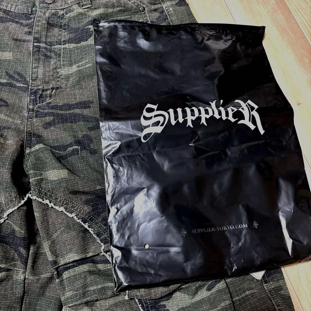 お*ン様 SUPPLIERハーフパンツ　supplier 迷彩 レザー ハーフパ