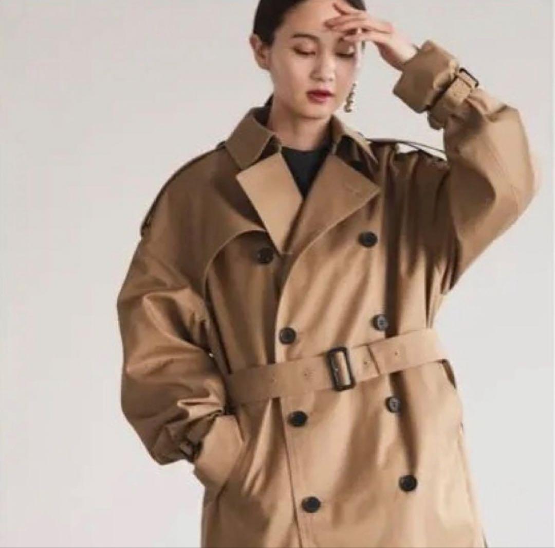 ハイクHYKE★ビッグフィット トレンチコート★ベージュ